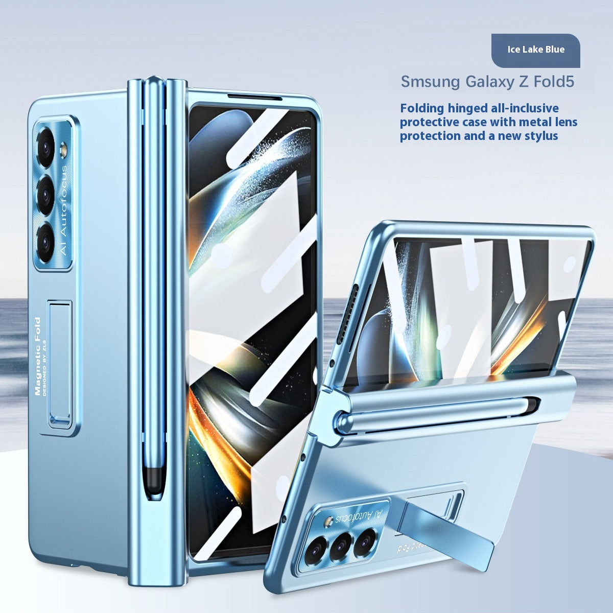 Étui de téléphone à puce Zfold5 à aspiration magnétique