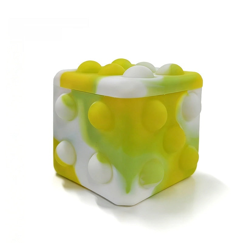 Slow-rebound 3D Stress-relief Square Dice Silicone Bubble Ball