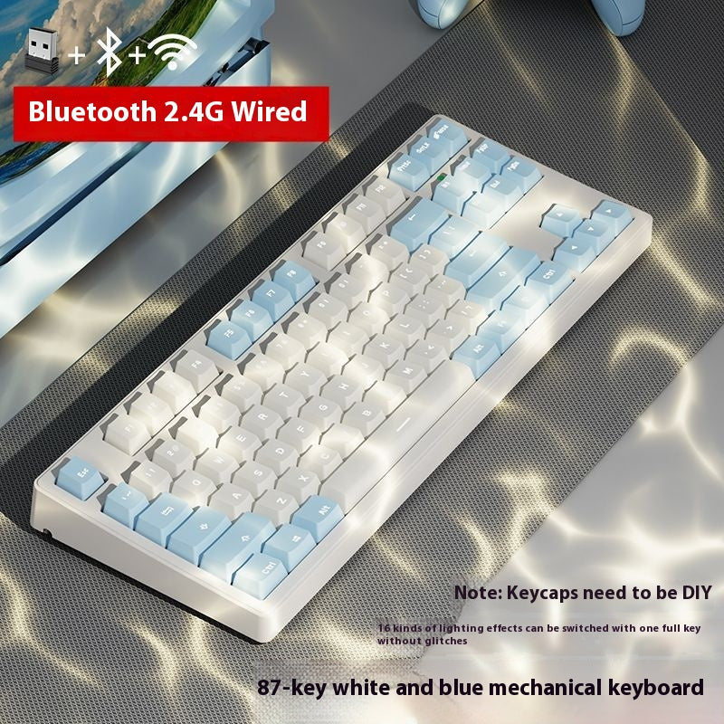 Jeu de bureau sans fil Bluetooth Clavier mécanique trois modèles