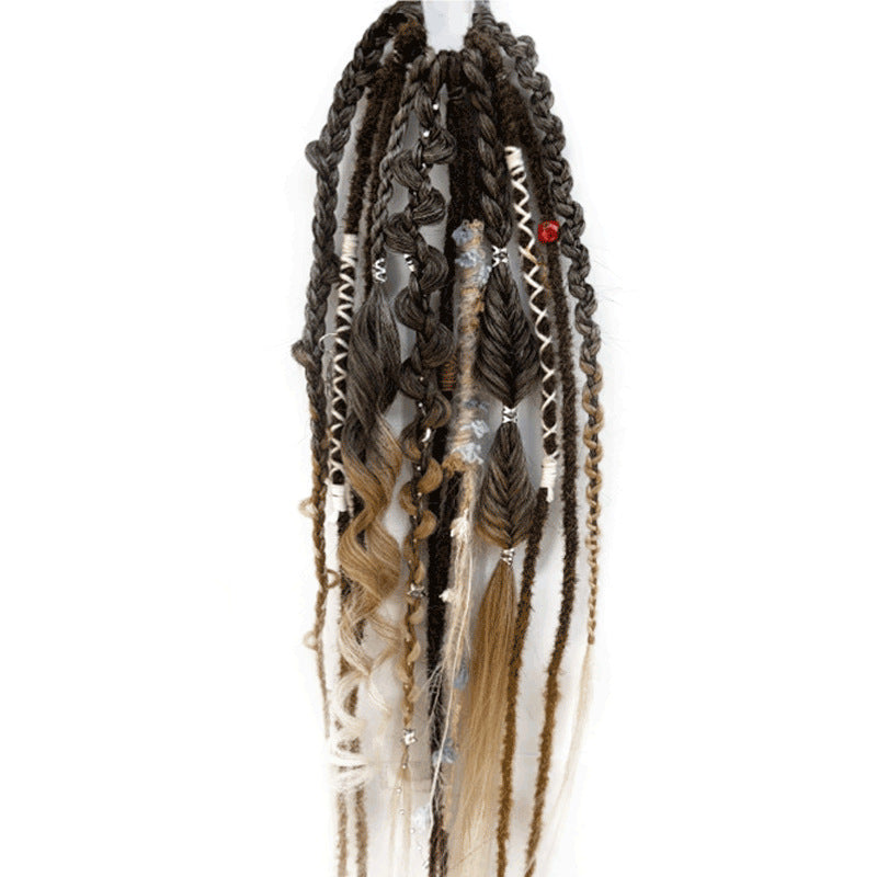 Bohemian braided wig made in a wild, untamed style