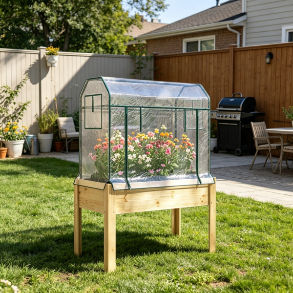 Lit de jardin avec