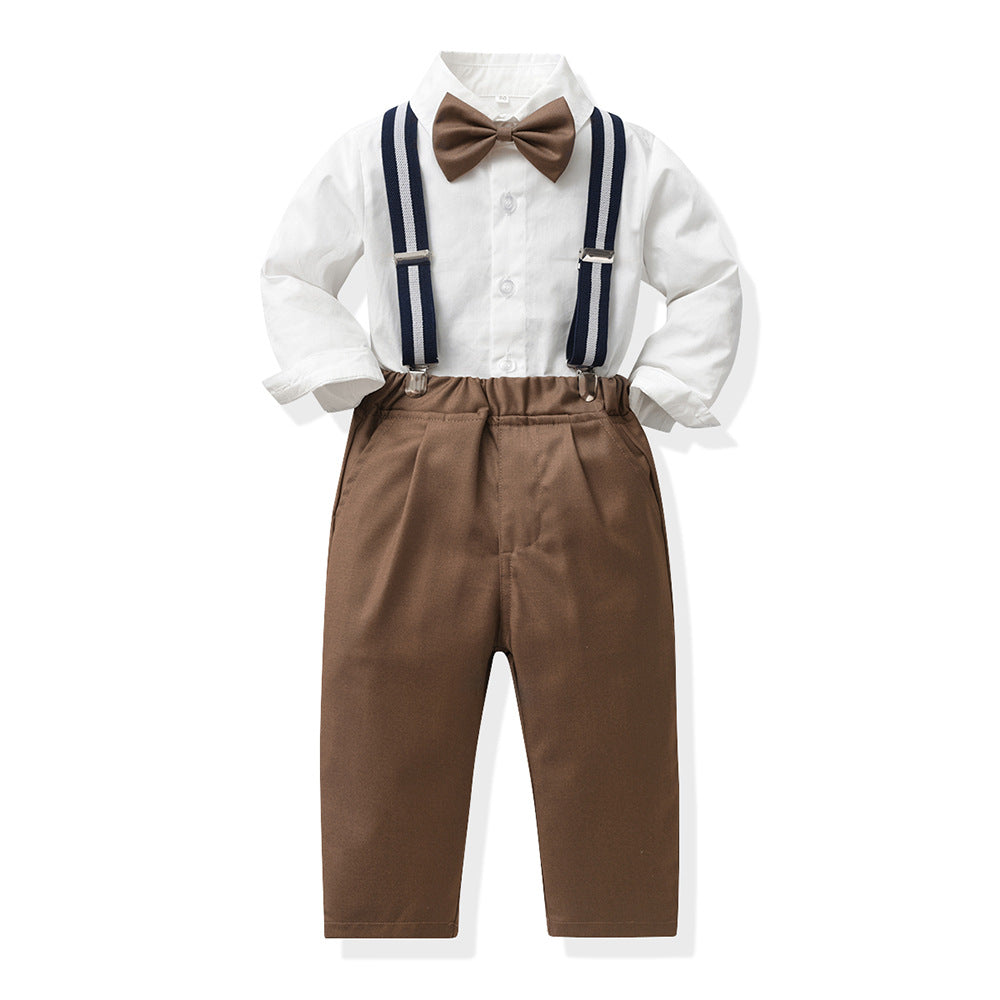 Clip-on enfant Suspender Pantalons Deux-Piece Set Fashion Kids' Outfit