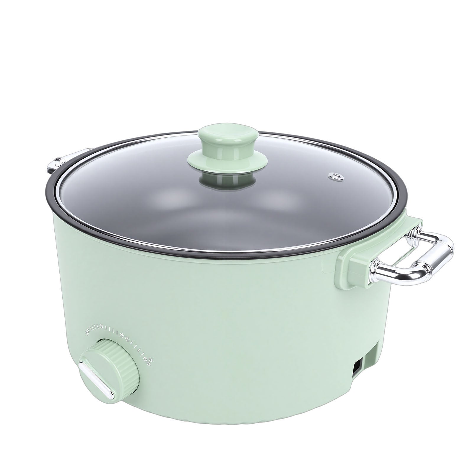 Pot électrique 800W 3L Catégorie alimentaire Revêtement antiadhésif Cuisinière électrique multifonctionnelle avec Stea