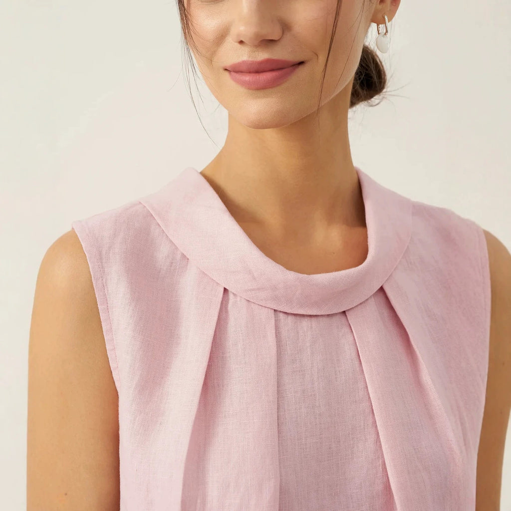 Linen Sleeveless Blouse for Women