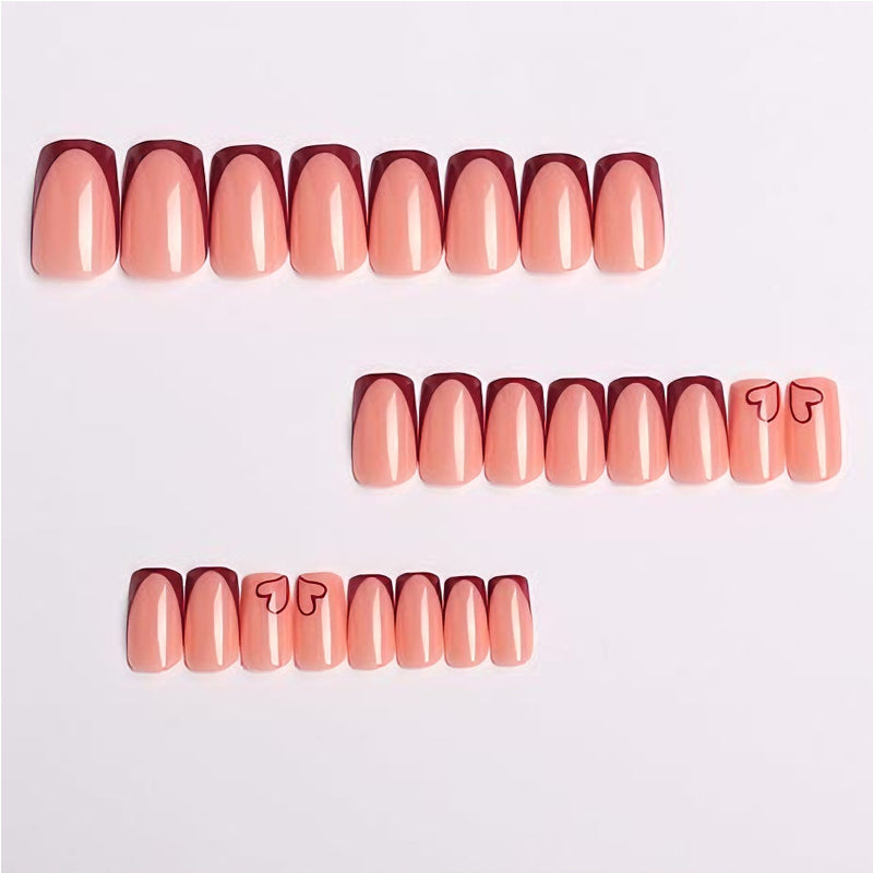 24 PCS Saint Valentin presse sur les ongles