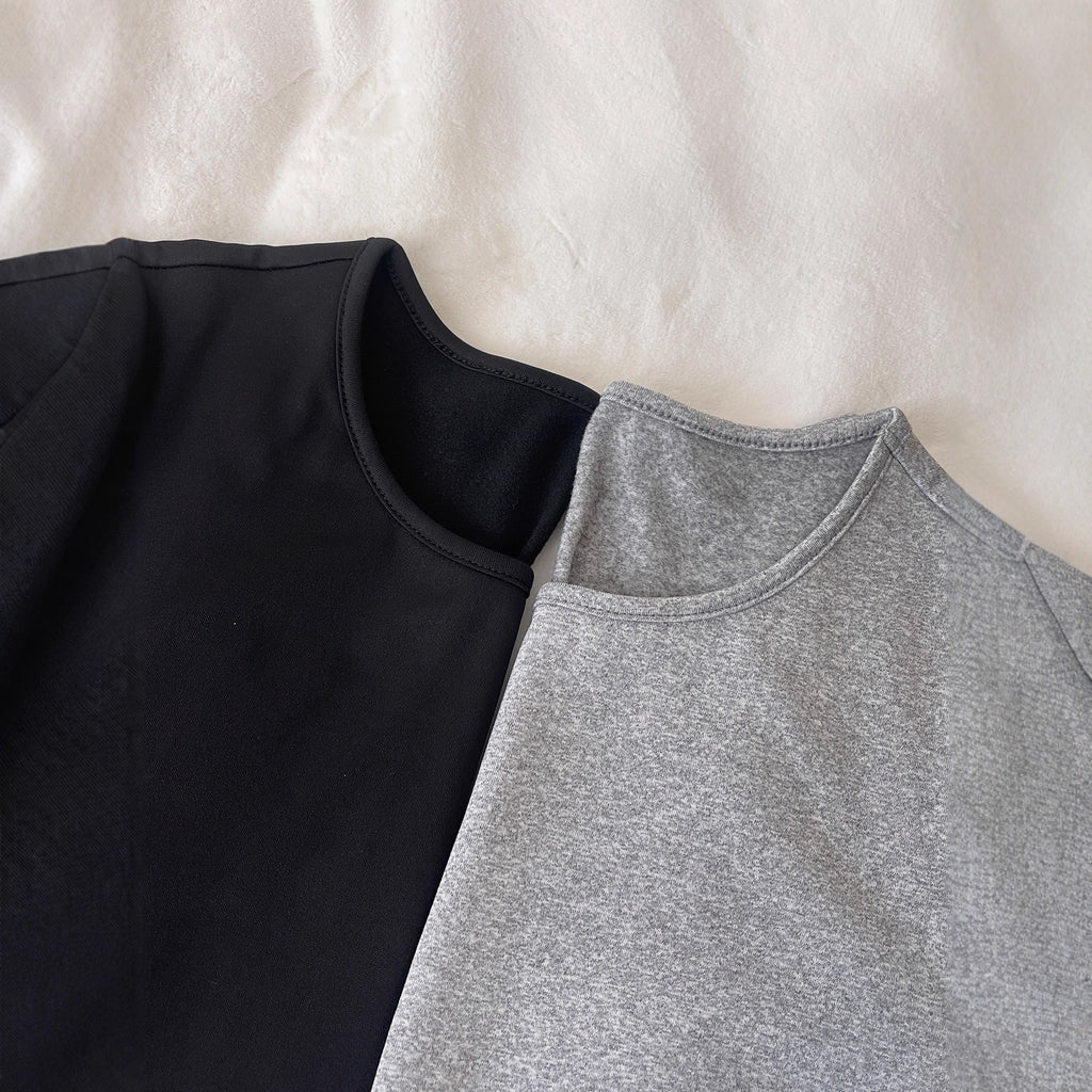 Solide couleur mode Casual Slim Fit chaud Top
