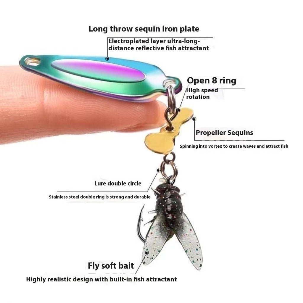 Fly Lure Crochet rotative hélice Micro costume
