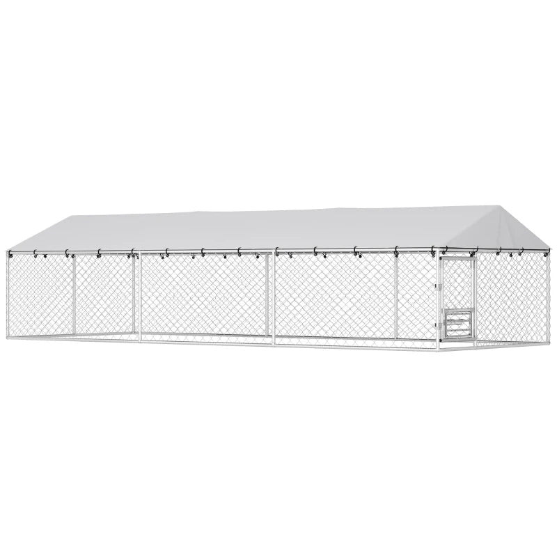 PawHut Dog Kennel Outdoor Dog Run Waterproof UV-Resist Cover Lockable Door Ajustable Bol
