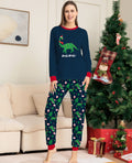 Dinosaur Letter Print Christmas Parent Child Pajama Set