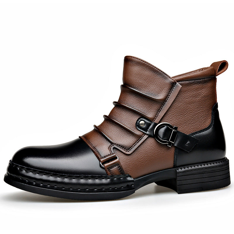 Bottes thermiques retro de style britannique avec fermeture éclair latérale