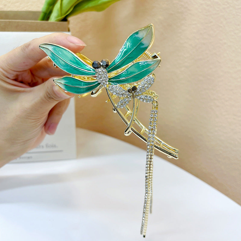 Élégant Tempérament Dragonfly Grab Clip Femme épingle à cheveux haut de gamme