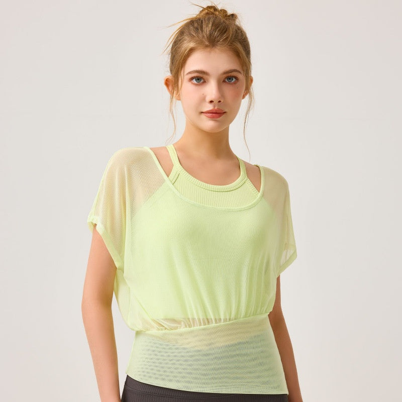 Les femmes perdent-Fit Casual Mesh Quick-Drying Yoga Cover-Up