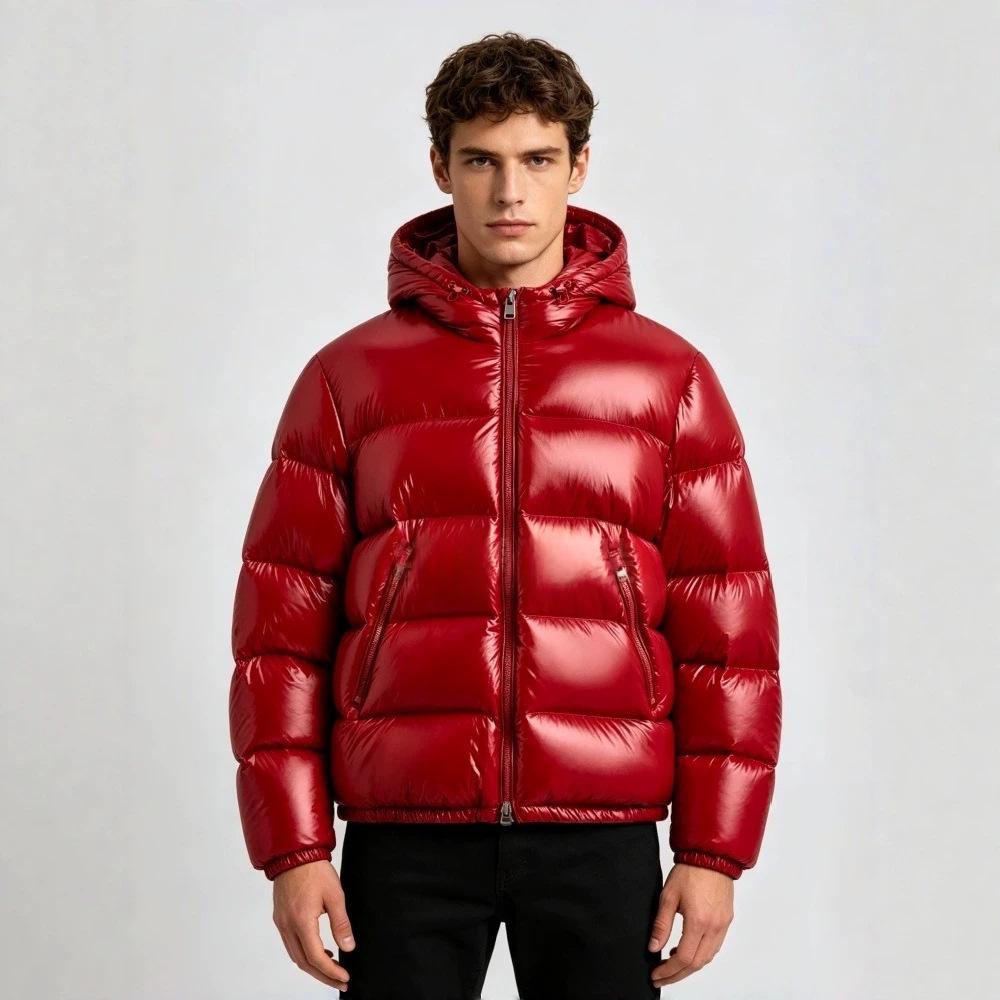 Hommes Coton à capuche Veste rembourrée Casual and Warm European American Style Outerwear