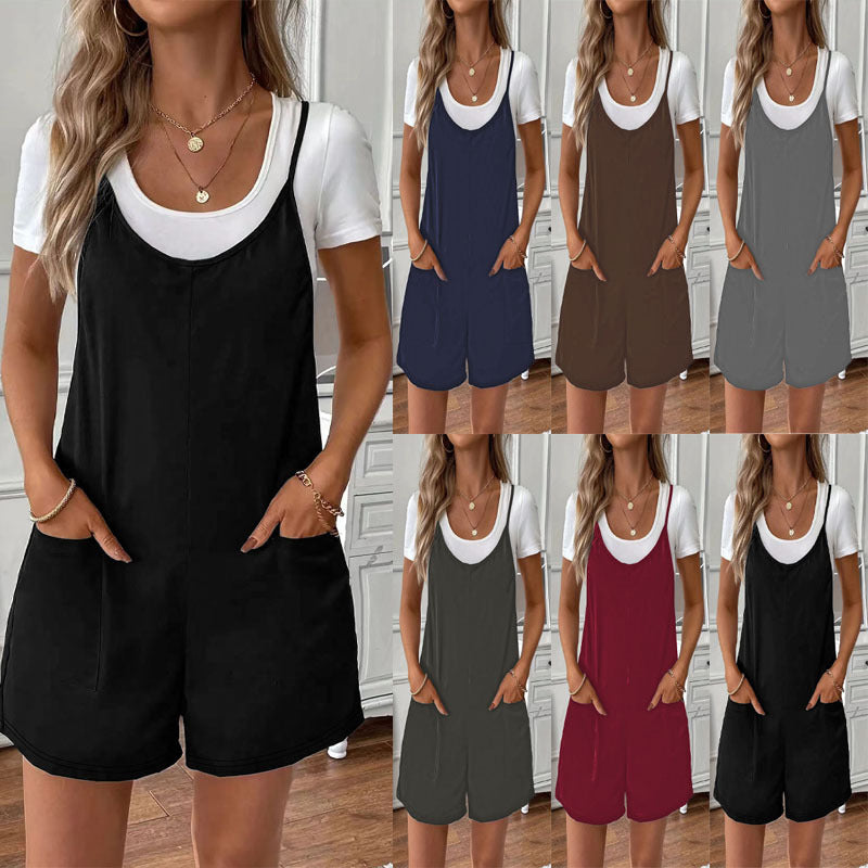 Plus-size Printemps Été Suspendu Pocketed Pocketed pour femmes
