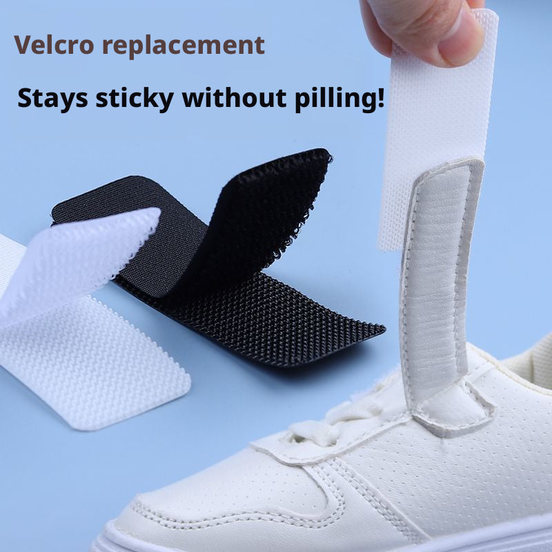 Chaussures adhésives velcro-blanc-19 paires