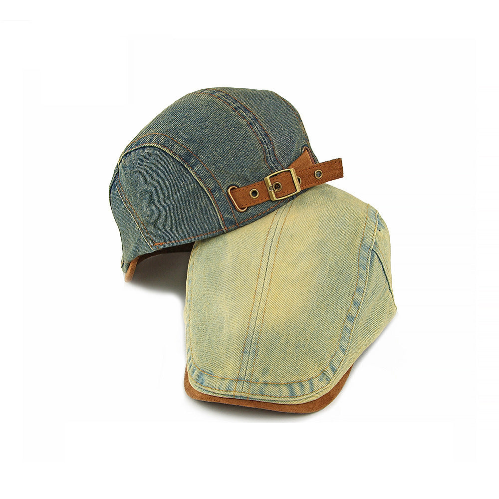 Homme et femme Identique Détressed Suede Sac Edge Retro Workwear Style Forward Hat Sui