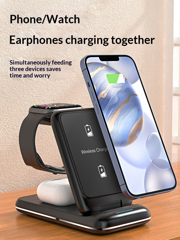 Chargeur de base magnétique sans fil de trois en un