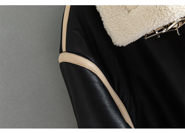 Veste de lapelle épaisse doublée de polaire
