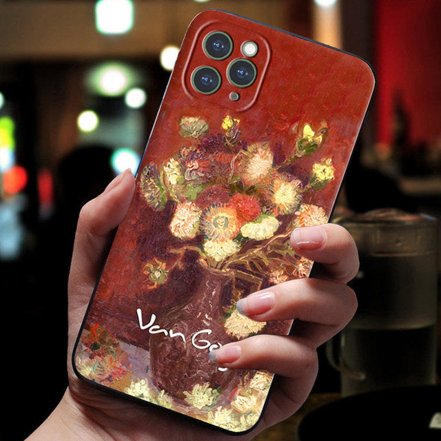 Van Gogh Starry Sky Téléphone portable Shell stéréoscopique