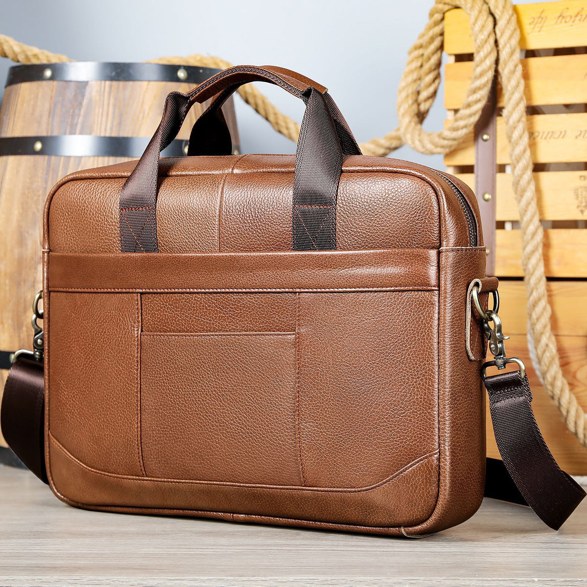 Document officiel de l'homme Sac en cuir pour ordinateur occasionnel
