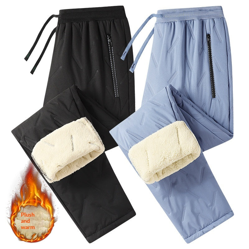 Pantalons de coton doublés de peau de mouton et d'eau froide