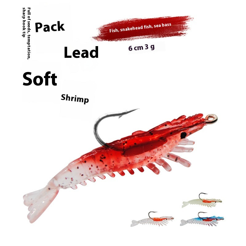 Lure Pack de Lure de Lure de Crevette Douce de Plomb