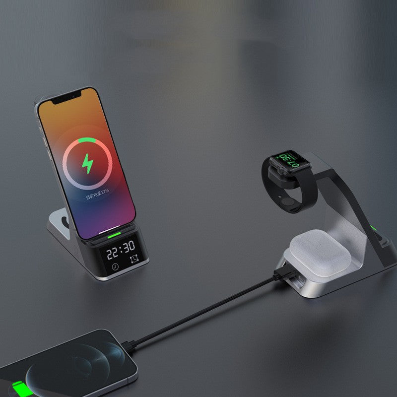 Base de recharge sans fil avec support de fonction d'affichage d'horloge