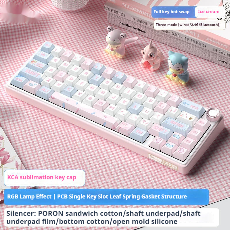 Clavier mécanique RGB Portable Bluetooth sans fil