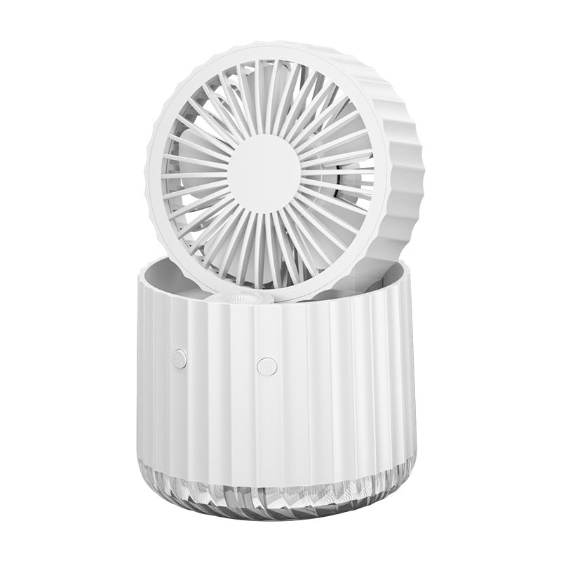 Ventilateur de pulvérisation de brouillard rechargeable 3 vitesses Ventilateur USB portable avec 5 lames
