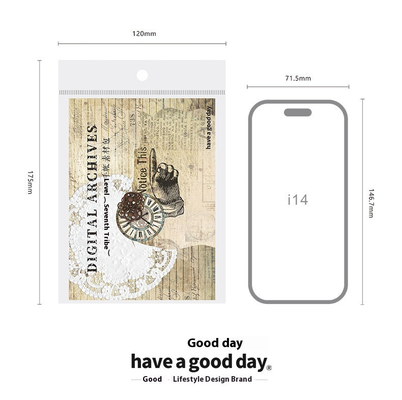 Beautiful Days Retro Double couche Matériel Anglais Lettre Notebook Carte décorative