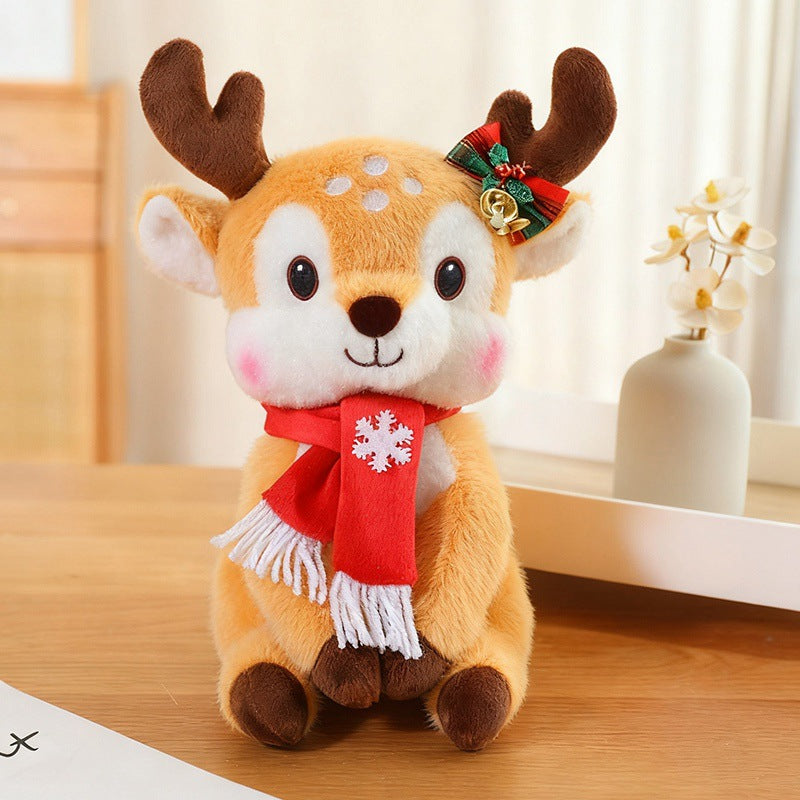 Jouet mignon en peluche de cerf de Noël