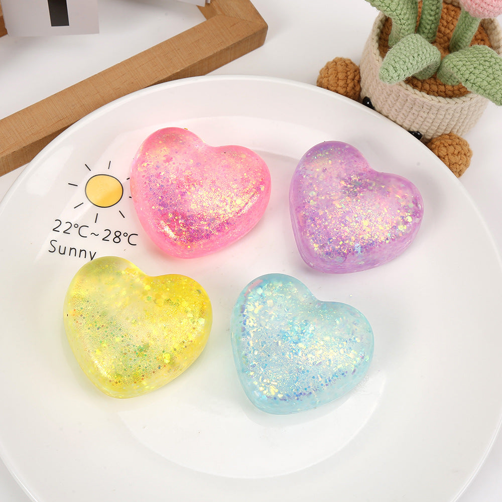 Jouet de compression mignon avec Malt Candy et Glitter Stress Relief Toy
