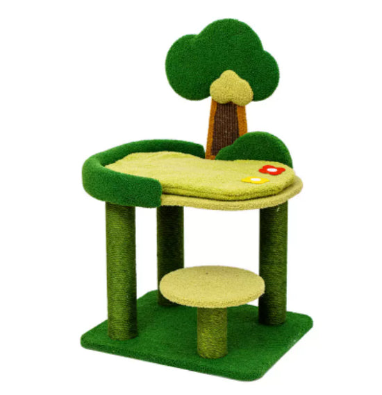 Grand lit de style caricature arbre de chat et cadre d'escalade tout en Onecat Maison pour l'escalade