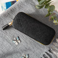 Boîte de rangement de bijoux-noir-PU+ flanelle + carton-1 pièce
