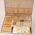 Pearl alloy earrings and rings
