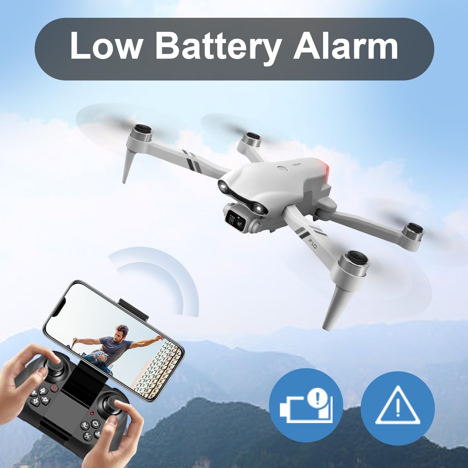 F10 Drone pliable avec caméra WIFI FPV Pour adultes