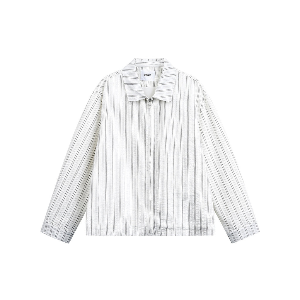 Veste pour vêtements de travail Lapel à rayures rétro