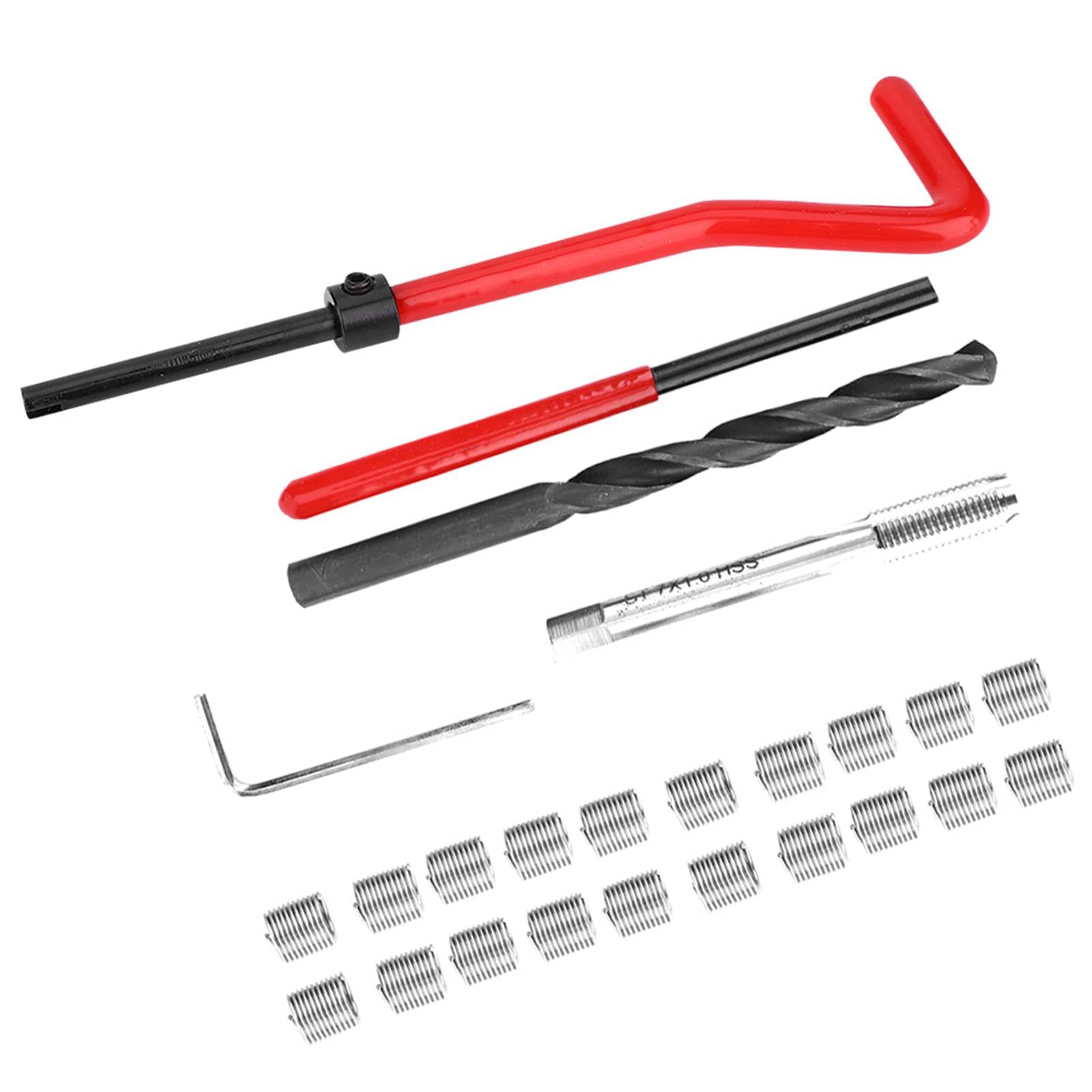 Kit de réparation de fils de filetage 25Pcs en acier inoxydable Twisted Drill Wrench Threaded Insert Tap Insertion