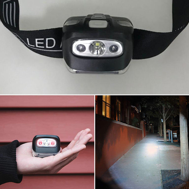 Mini phare lumineux puissant 3LED XPG phare 3W 2 rouge lumière 3AAALED Phare