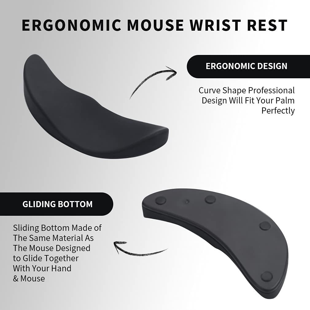 Mouse Ergonomic Wrist Rest Mouse Pads Silicon Gel Non-Slip Streamline Wrist Support M
