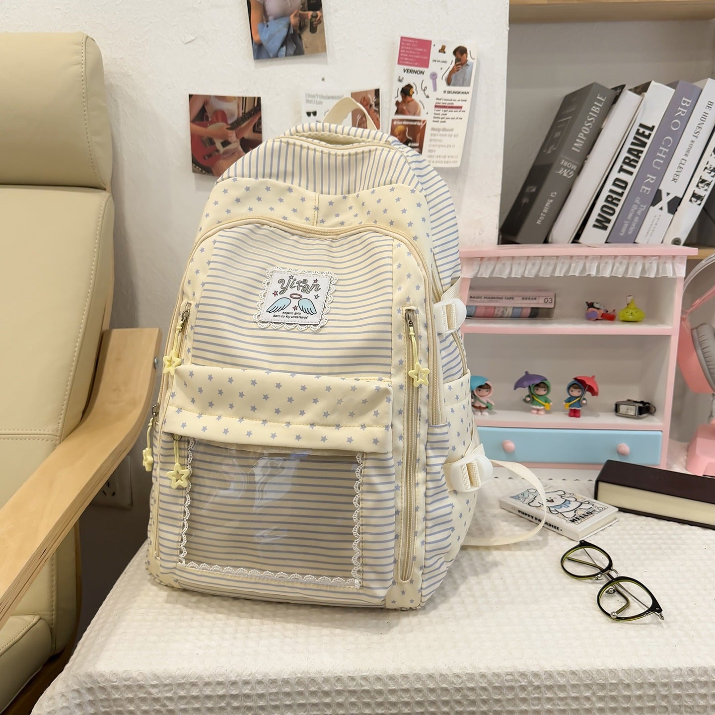 Sac à dos élégant pour filles douces parfait pour l'école moyenne et secondaire