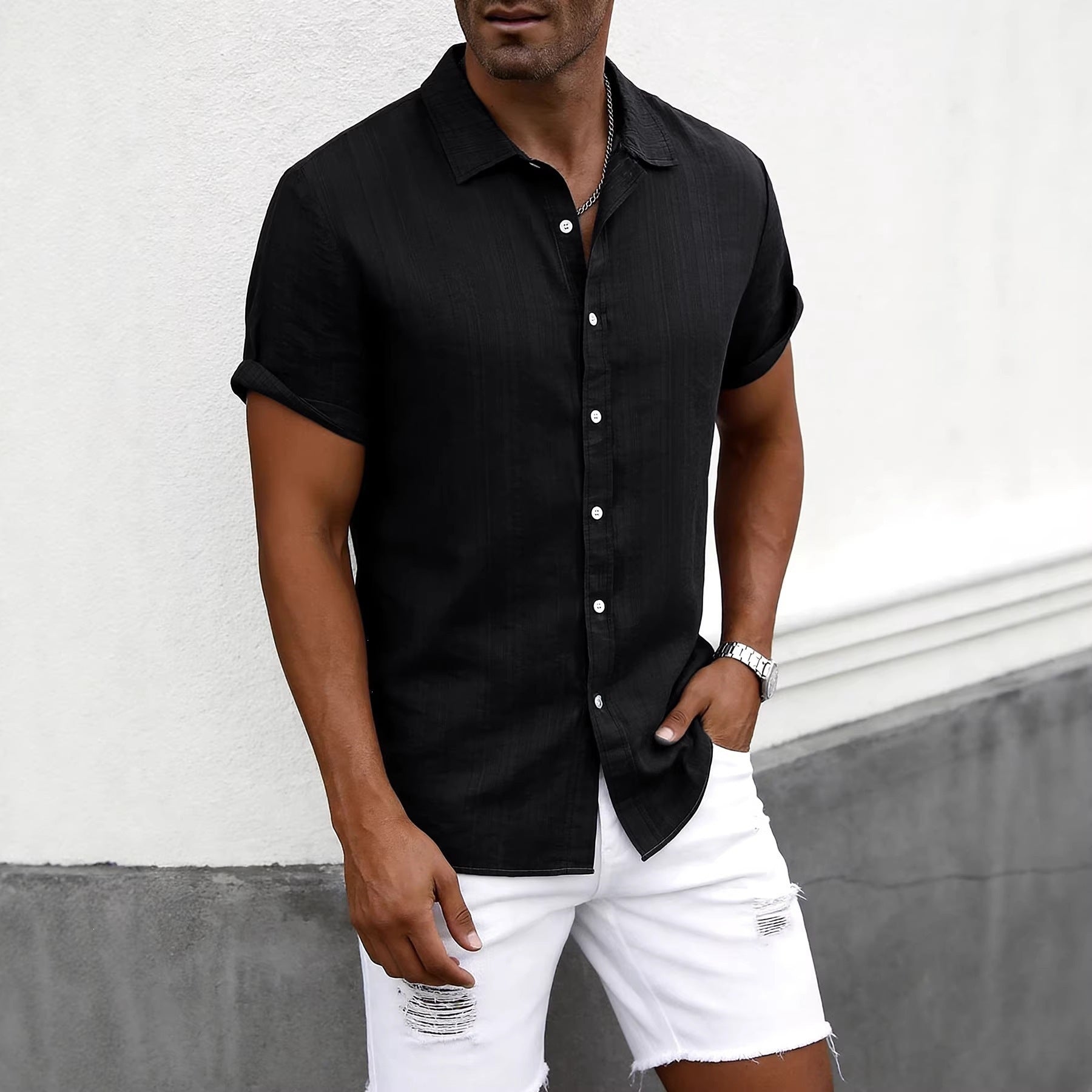 Chemise à manches courtes pour hommes