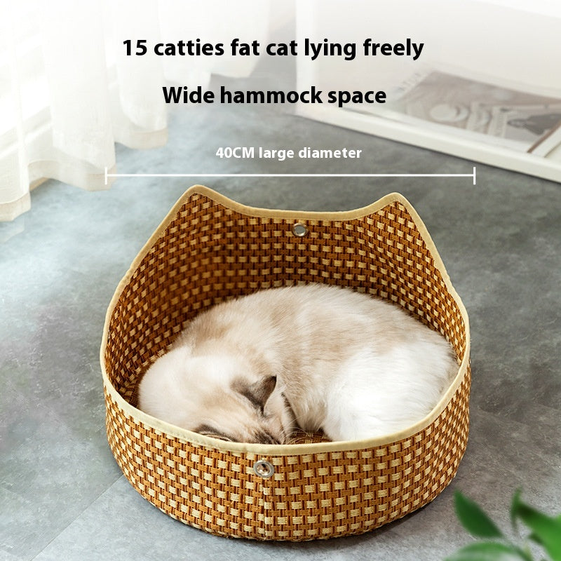 Neste de chat de Rattan Hammock de chat d'été de printemps