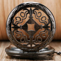 Montre de poche mécanique automatique à motif creux sculpté classique rétro