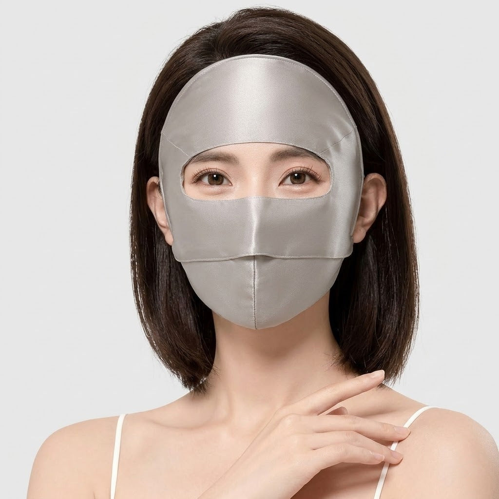 Masque visage en soie solaire pour femmes