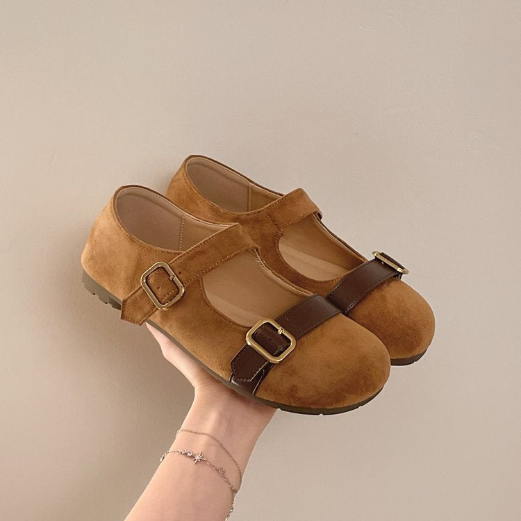 Femmes Fashionable orteil rond Pompes polyvalentes