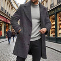 Trench Coat Lapel incrusté Slim-fit Surpoil Élégant et sophistiqué Trench de couleur solide