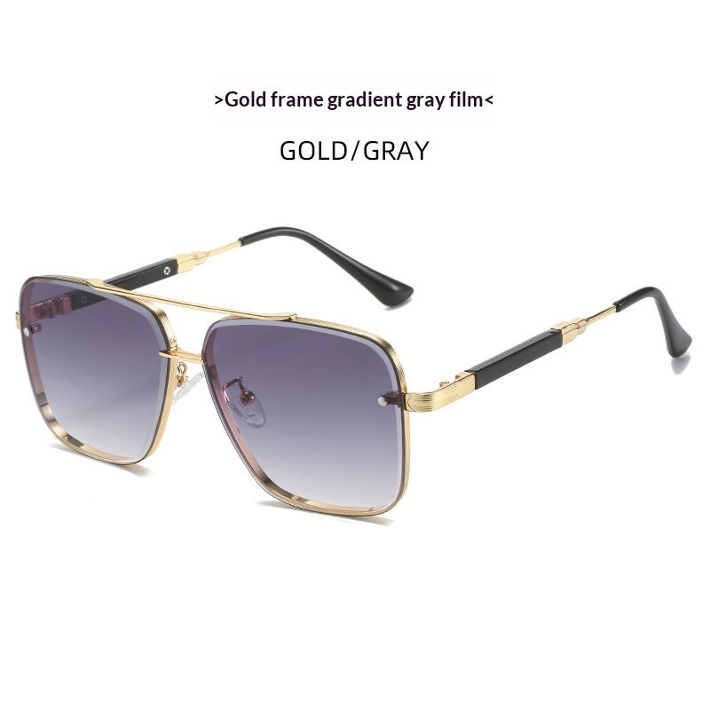 Lunettes de soleil en métal pour hommes