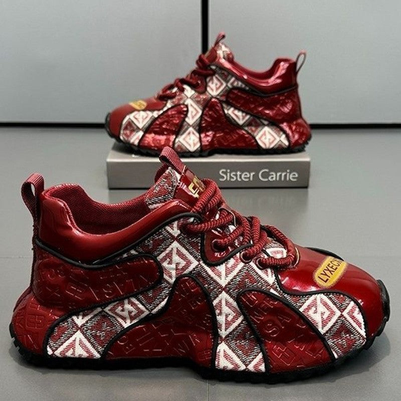 Mode Jeunes Broderie Pitching Épaisseur Bottom Léger Hommes Chaussures