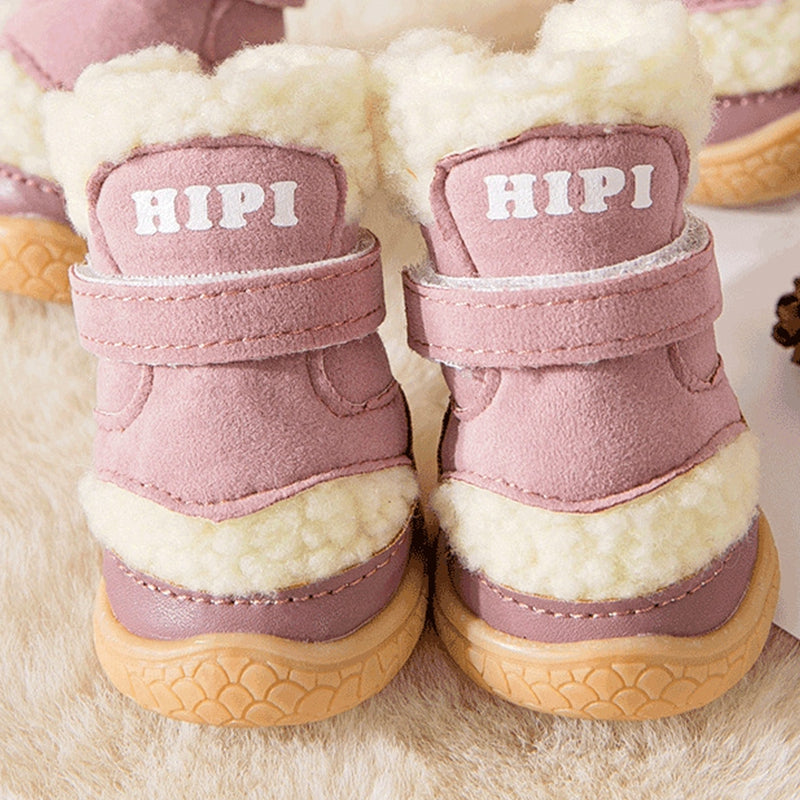 Chaussure de chien d'hiver épais anti-dérapant pluie Bottes de chiots de neige extérieur Paw protecteur de pied